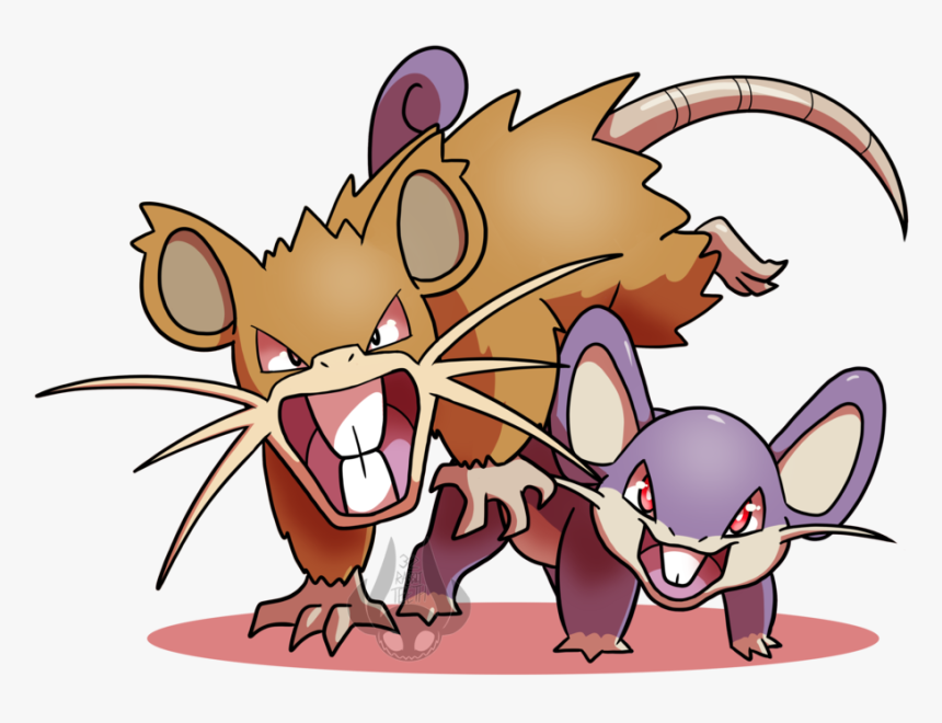 Rattata Line By Werewolf9595 - Cartoon, HD Png Download, Free Download