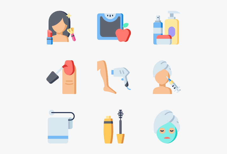 Clip Art Free Vector Hairdressing And - Beauty Flat Icon Png, Transparent Png, Free Download