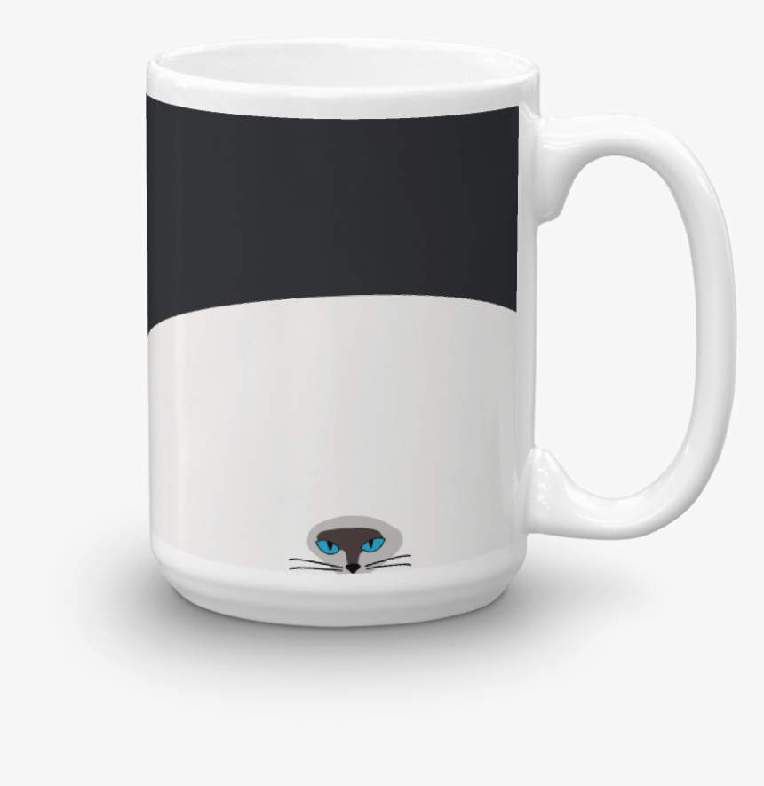 A Glossy Coffee Mug Featuring A Hypnotic Siamese - Mug, HD Png Download, Free Download