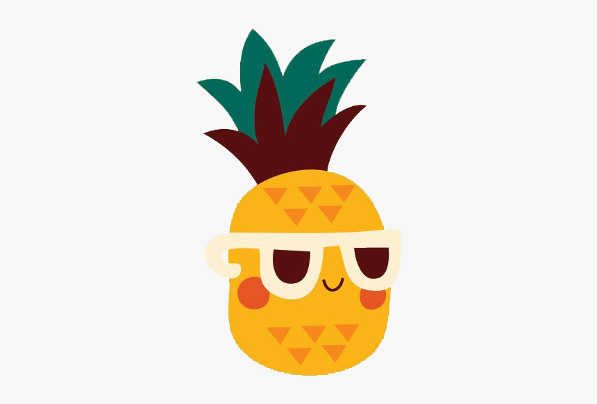 Drawing Bun Pineapple Cake Cartoon Tart Clipart - Cute Pineapple With Sunglasses, HD Png Download, Free Download