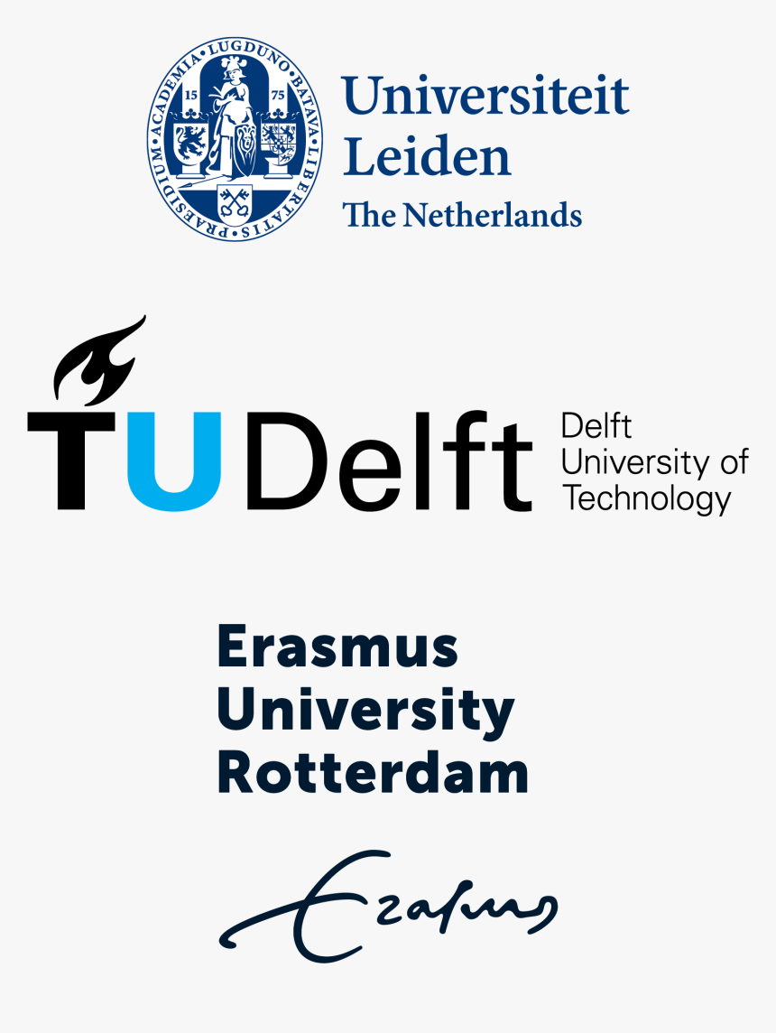 Leiden Delft Erasmus Logo Digieduhack Vertical-01 - Calligraphy, HD Png Download, Free Download