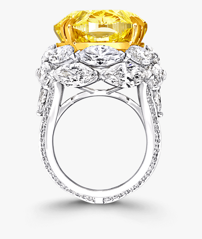 A Graff Yellow And White Diamond Ring Featuring A Fancy, HD Png Download, Free Download