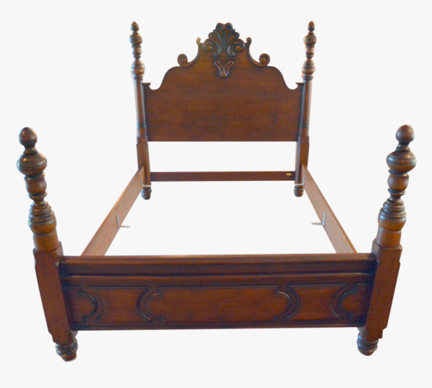Drawing Bed Queen Size - Wooden Queen Bed 4 Poster, HD Png Download, Free Download