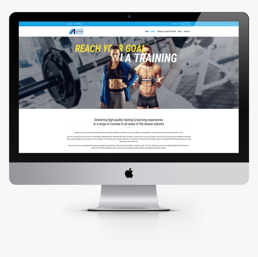 Desktop View Of Leisure Active Training Website On, HD Png Download, Free Download