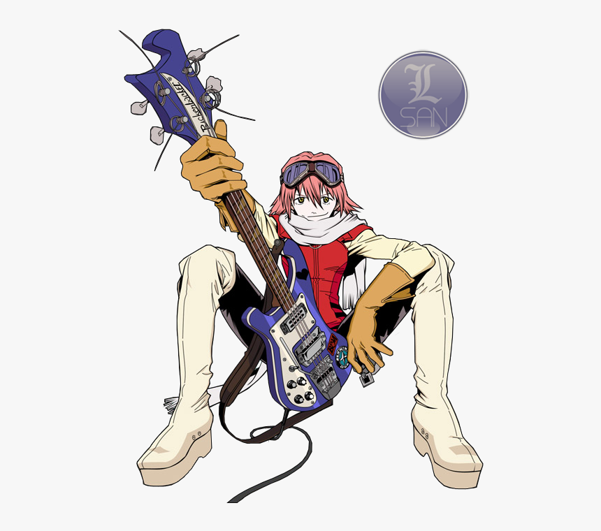 Haruko Haruhara Flcl Guitar Anime Art Print Poster, HD Png Download, Free Download