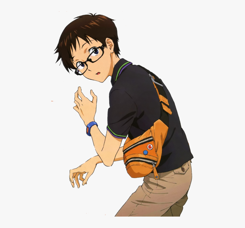 Shinji Ikari With Glasses, HD Png Download, Free Download