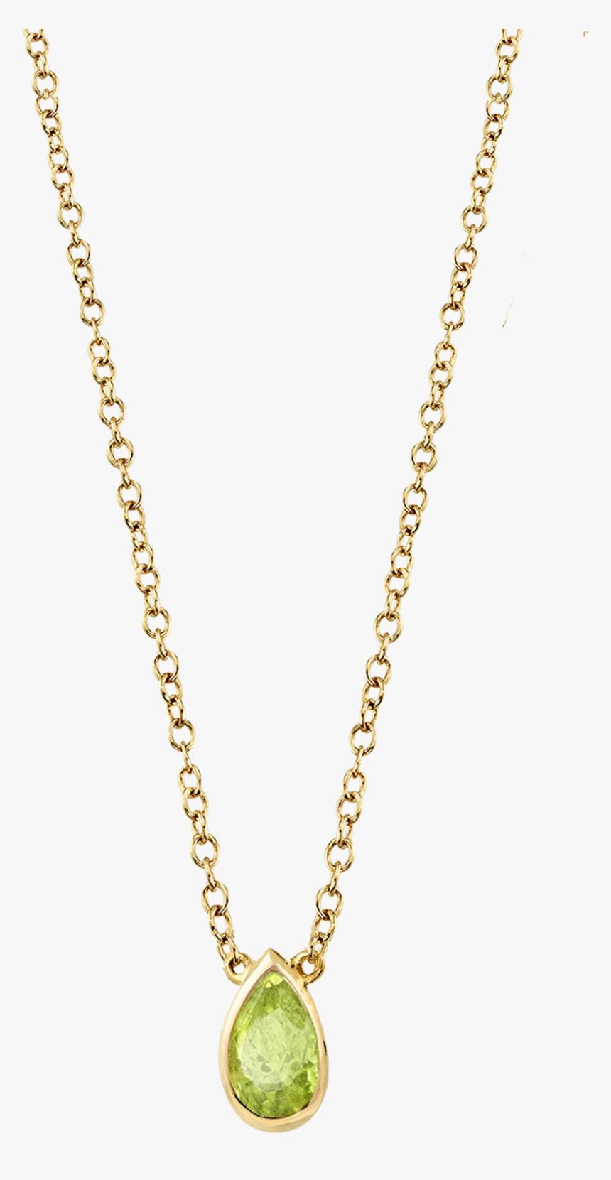 Peridot Teardrop Necklace - Calvin Klein Gold Necklace, HD Png Download, Free Download