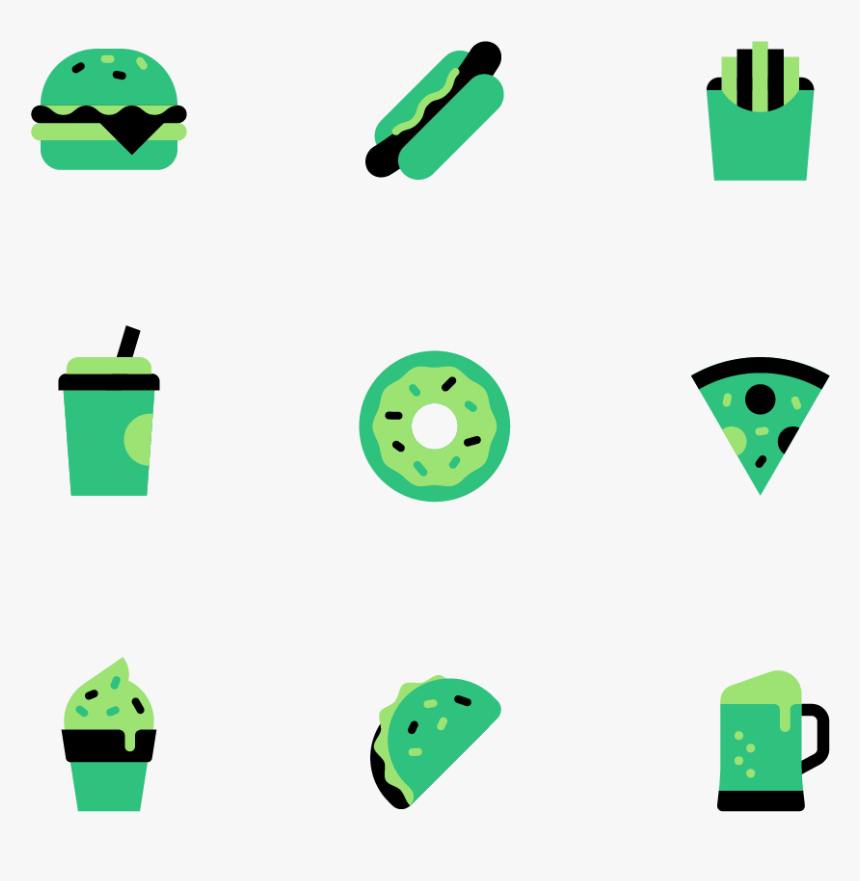 Rotten Junk Food Icons Rotten Beer Taco Ice Cream Slice - Graphic Design, HD Png Download, Free Download