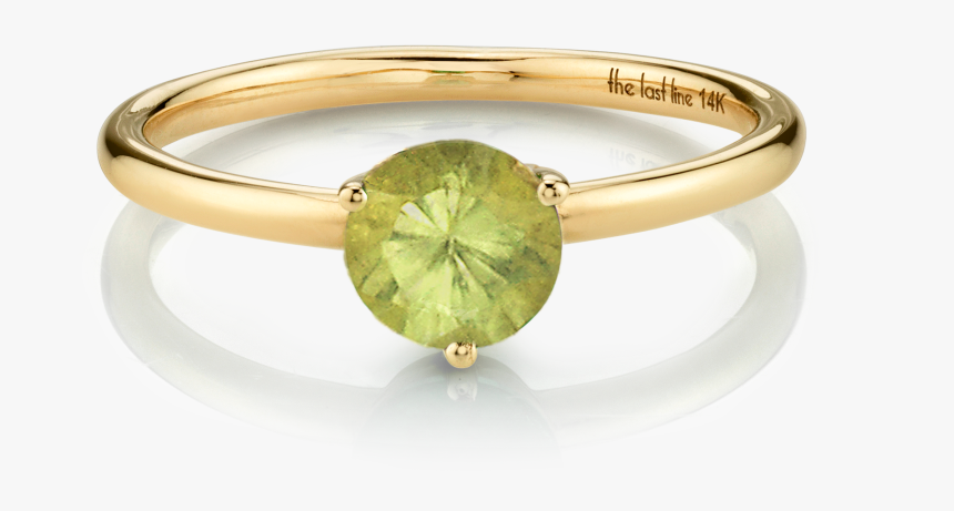 Large Solitaire Peridot Ring - Birthstone, HD Png Download, Free Download