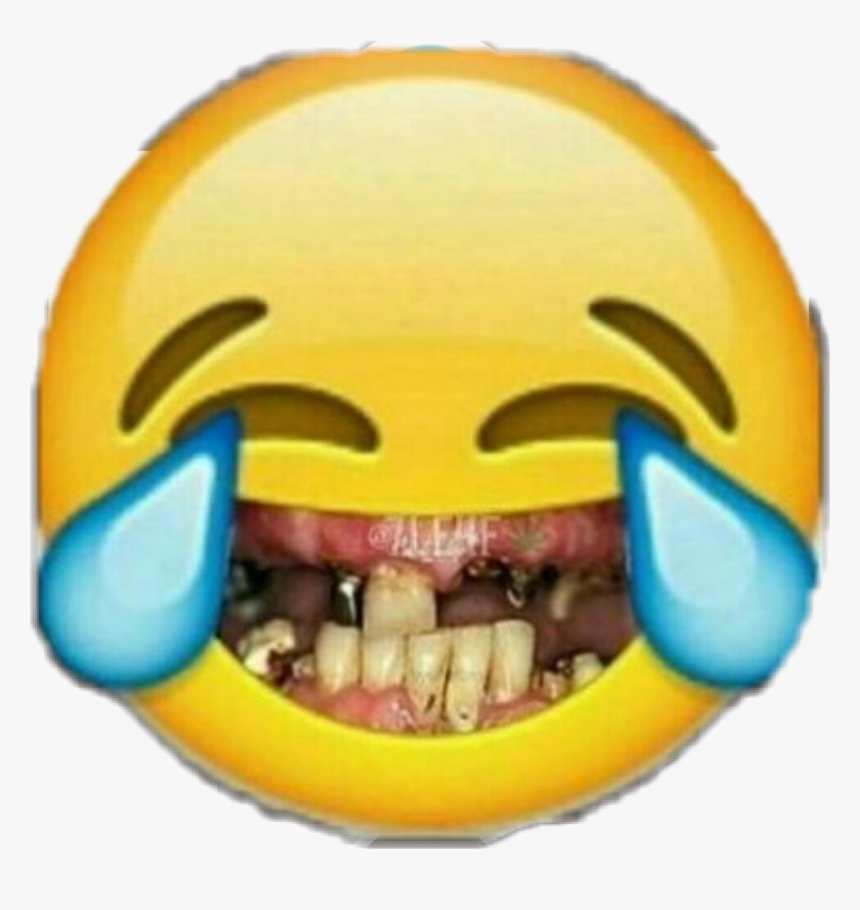 Funny Teeth Png - Laughing Emoji With Bad Teeth, Transparent Png, Free Download