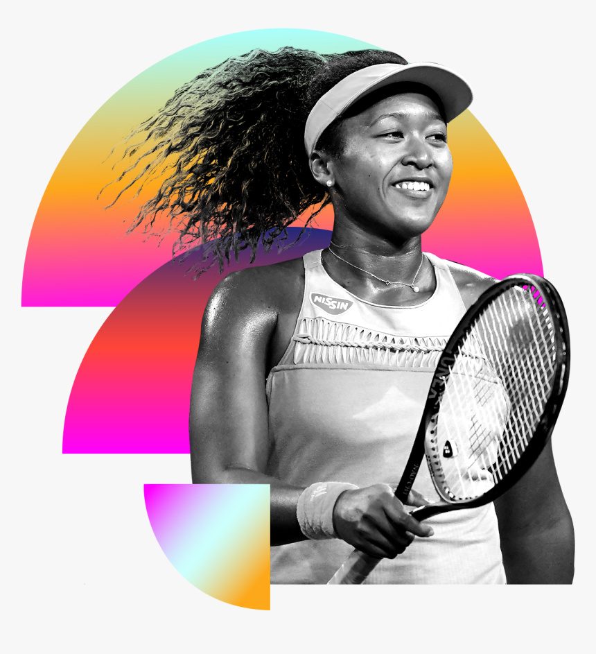 Photo Illustration Of Naomi Osaka In Black And White - Naomi Osaka Black And White Png, Transparent Png, Free Download