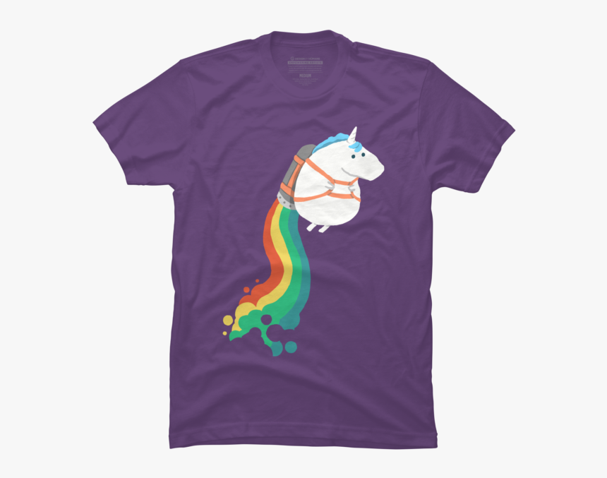 Unicorn On Rainbow Jet Pack - Fat Unicorns Farting Rainbows, HD Png Download, Free Download