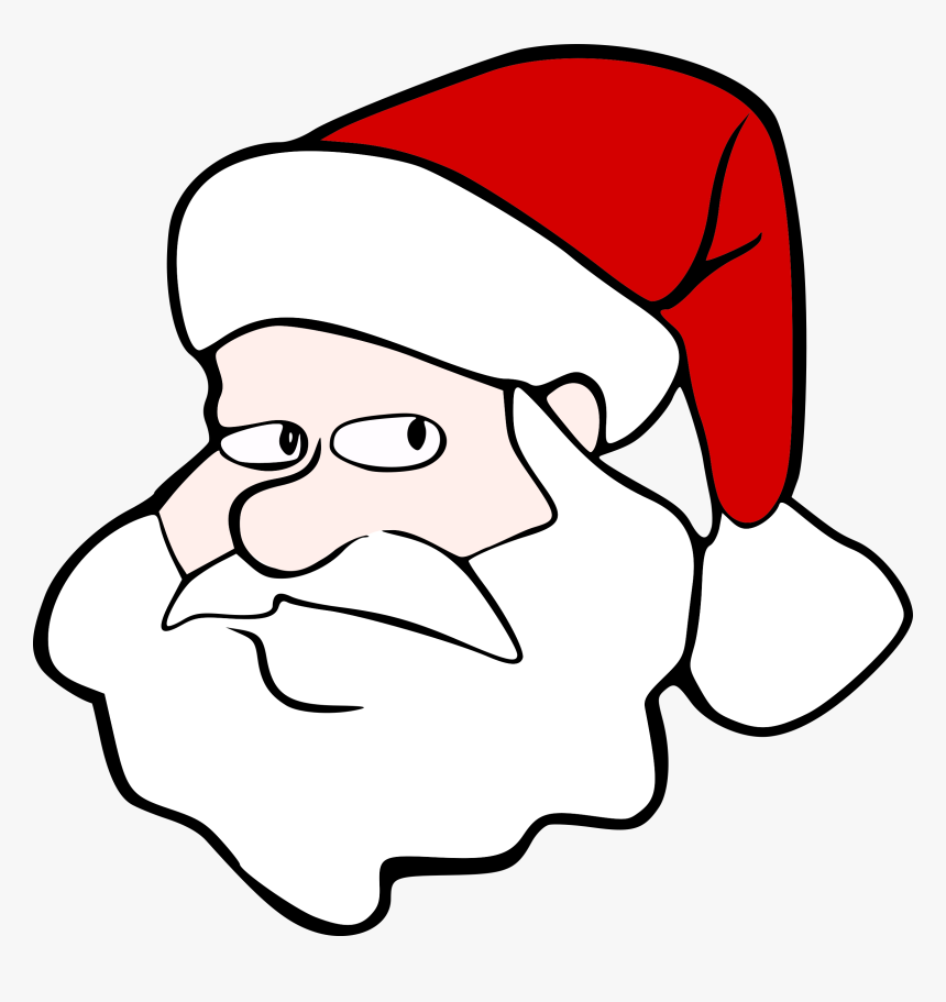 Cartoon Santa Head Png, Transparent Png, Free Download