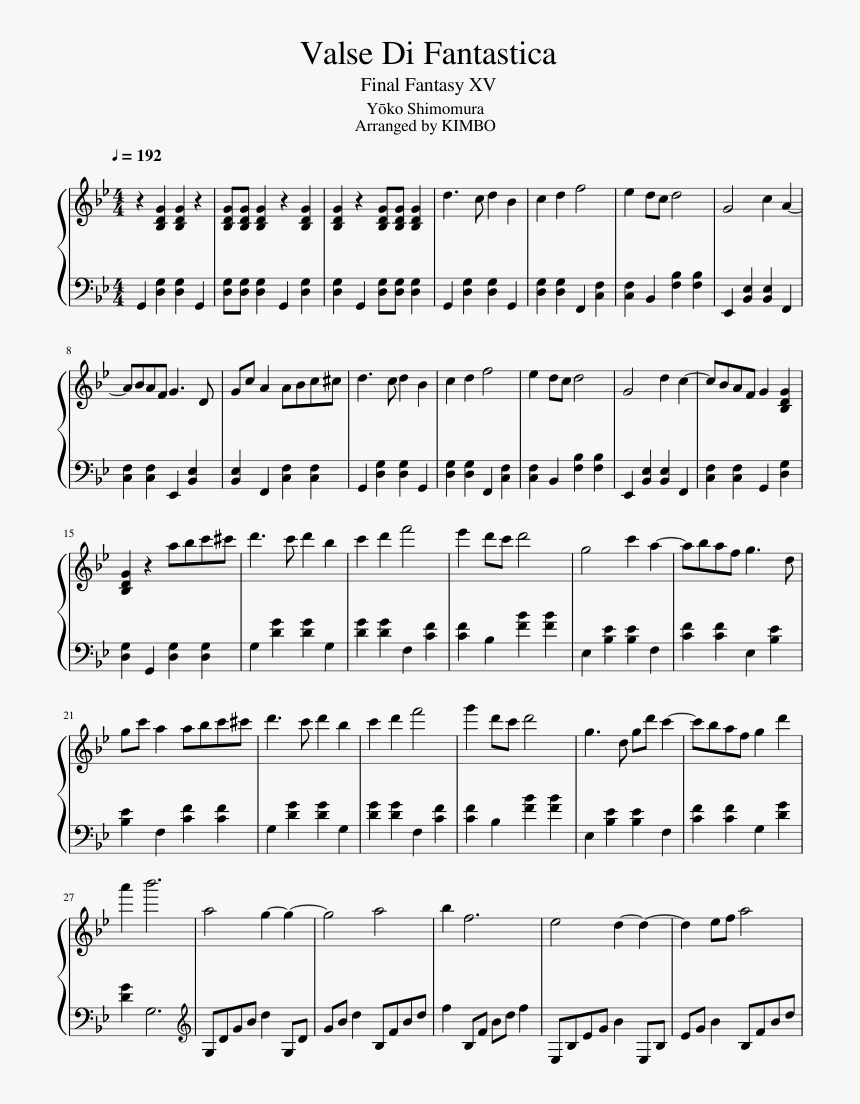 Valse Di Fantastica Piano, HD Png Download, Free Download