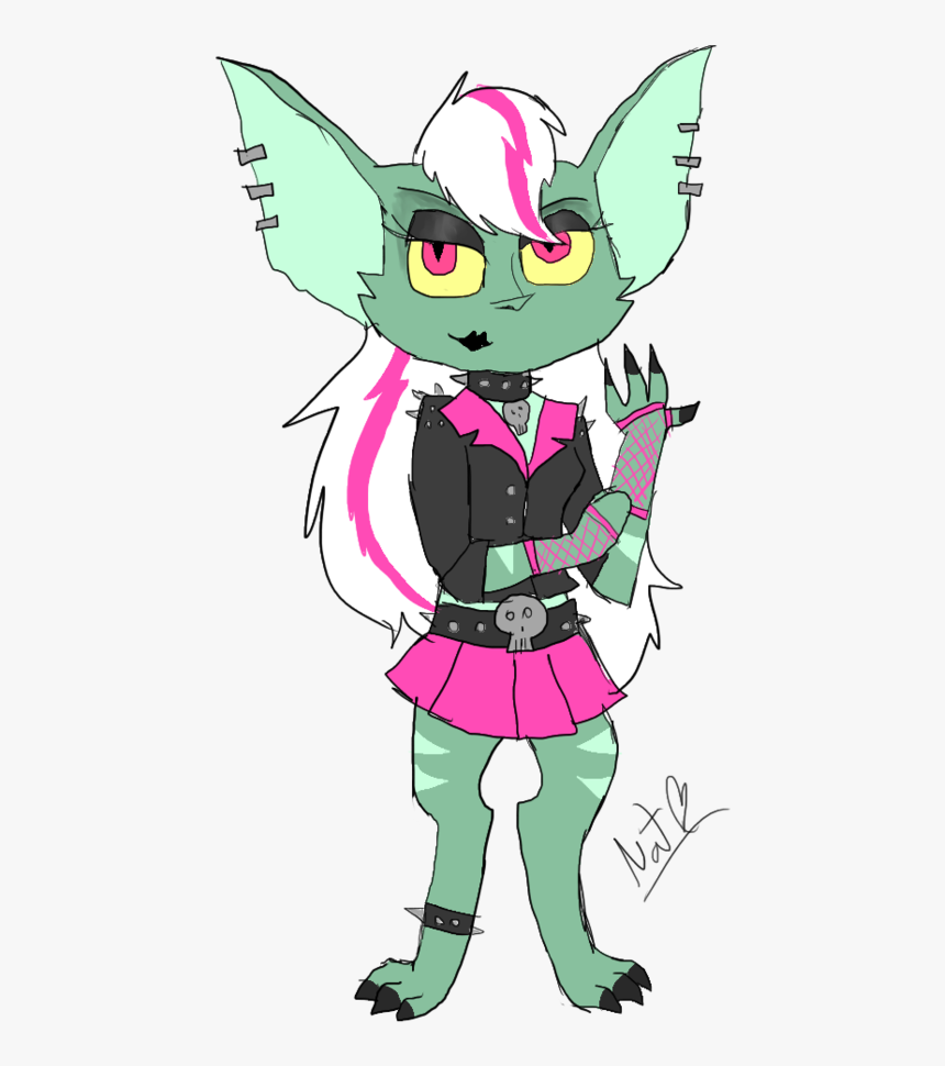 Punk Gremlin Chick By Clip Art Download - Cartoon, HD Png Download, Free Download