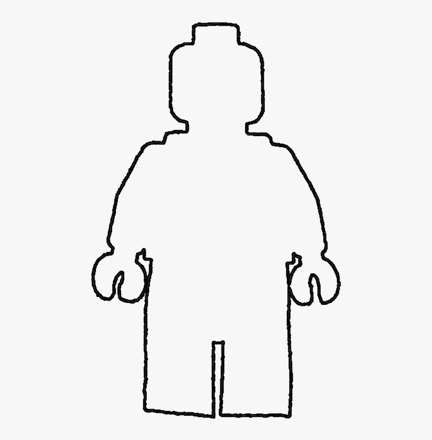 Blank Lego Man Outline, HD Png Download, Free Download