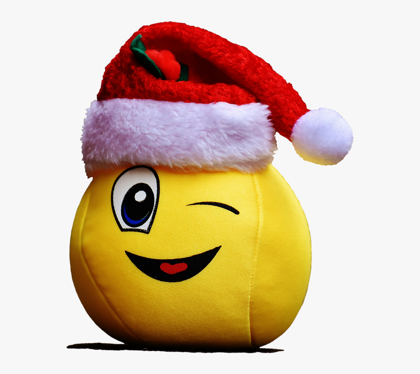 Christmas, Smiley, Funny, Laugh, Wink, Santa Hat - Cute Cartoon Images For Dp, HD Png Download, Free Download