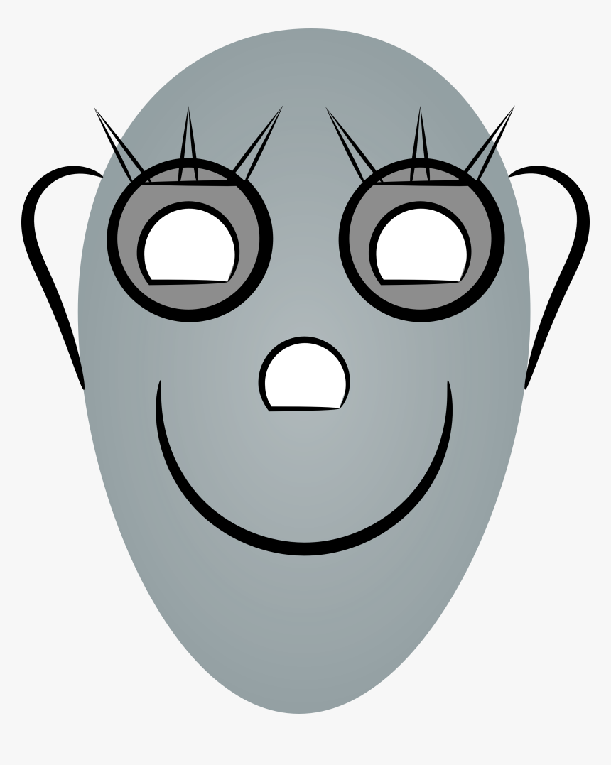 Female Robots Face Clip Arts - Oval Robot Face Cartoon, HD Png Download, Free Download
