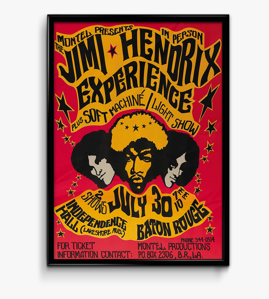 Jimmy Hendrix Vintage Concert Poster, HD Png Download, Free Download