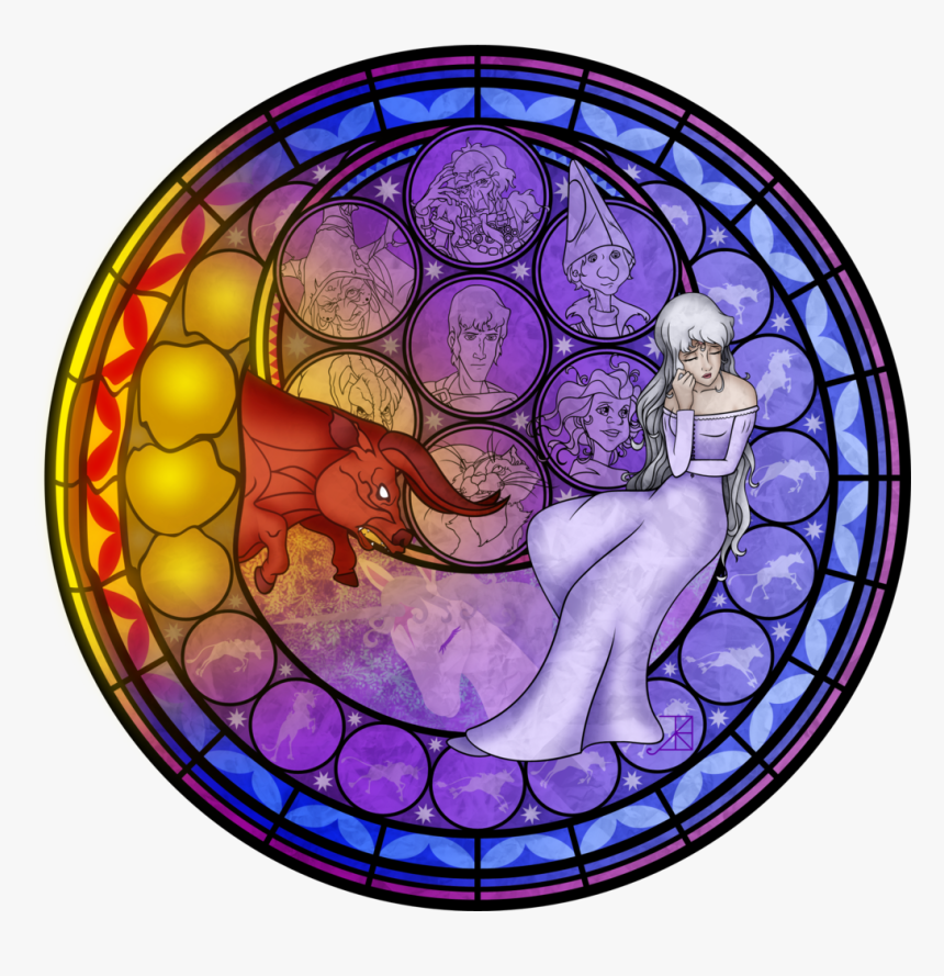 Last Unicorn Stained Glass - Disney Jasmine Stained Glass, HD Png Download, Free Download