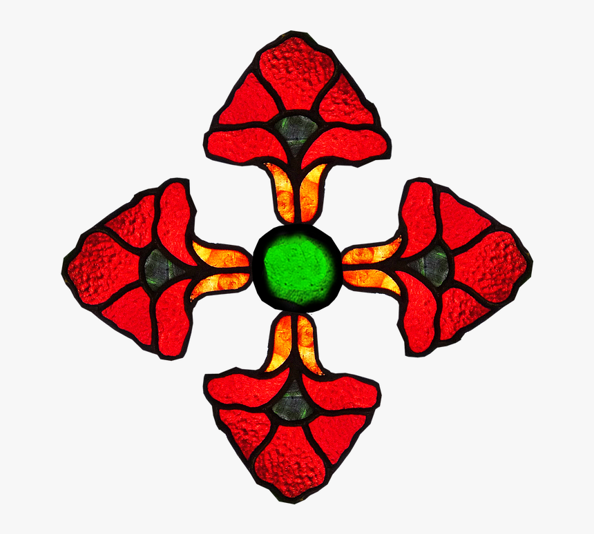 Pattern, Design, Stained Glass, Ornament - Stained Glass, HD Png Download, Free Download