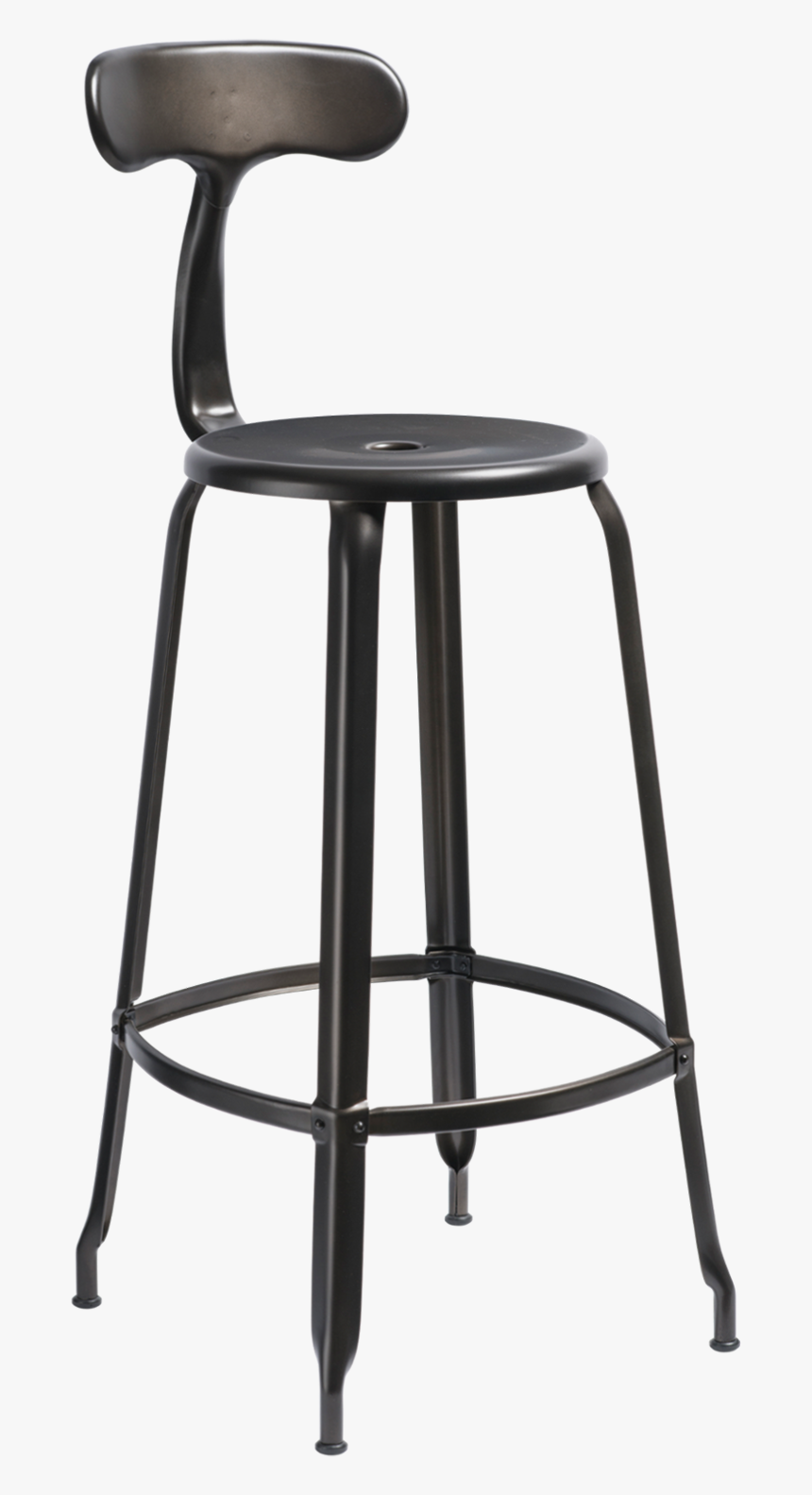 Tabouret De Bar Avec Dossier En Létal, Look Industriel, - Mid Century Modern Counter Stools, HD Png Download, Free Download