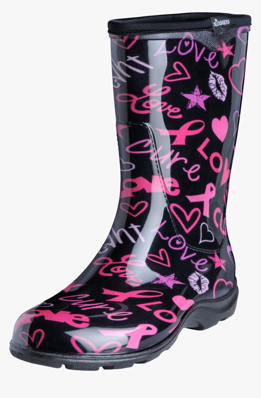 Hope Boot Fnl - Breast Cancer Rain Boots, HD Png Download, Free Download