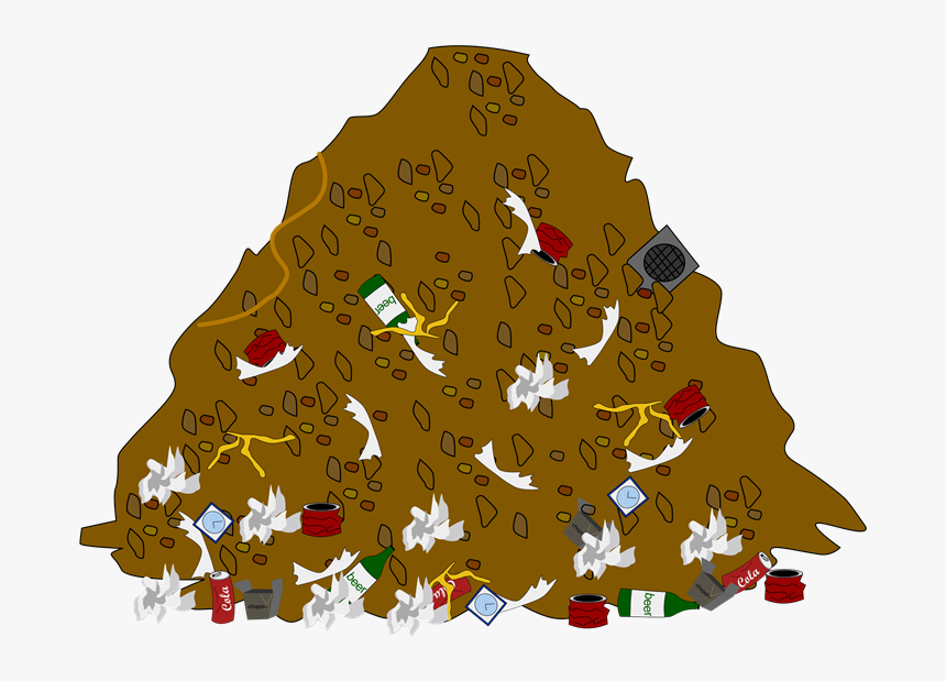 Waste Container Landfill Trash Clip Art - Pile Of Garbage Clipart, HD Png Download, Free Download