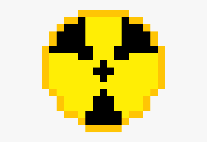 Pixel Art Radioactive Symbol, HD Png Download, Free Download