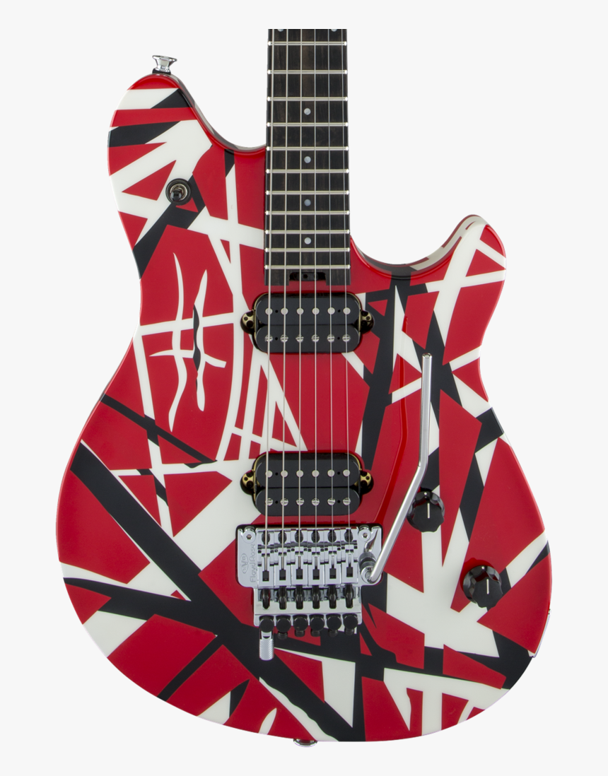 Evh Wolfgang Special Ebony Red W/black/white Stripes, HD Png Download, Free Download