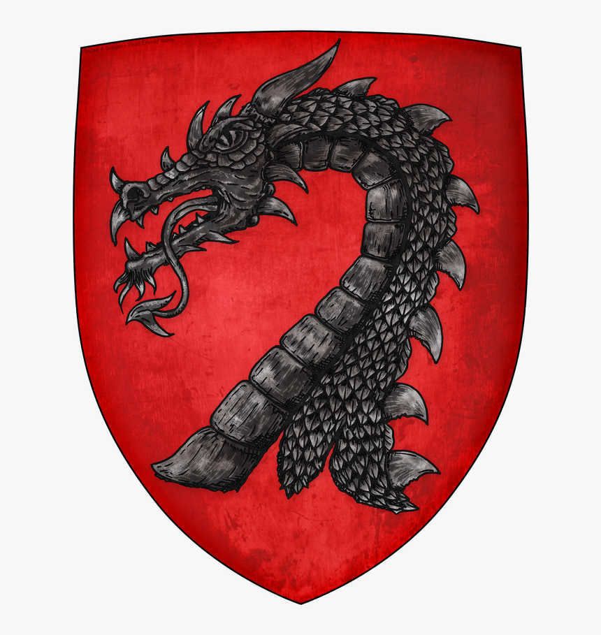 Gules, A Dragon"s Head Erased Sable, HD Png Download, Free Download