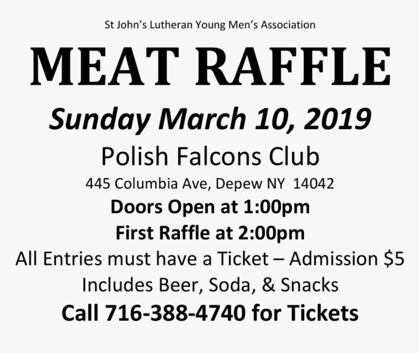 Meat Raffle 2019, HD Png Download, Free Download