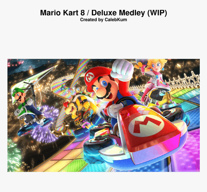 Mario Kart 8 Deluxe Medley Sheet Music For Piano Download, HD Png Download, Free Download