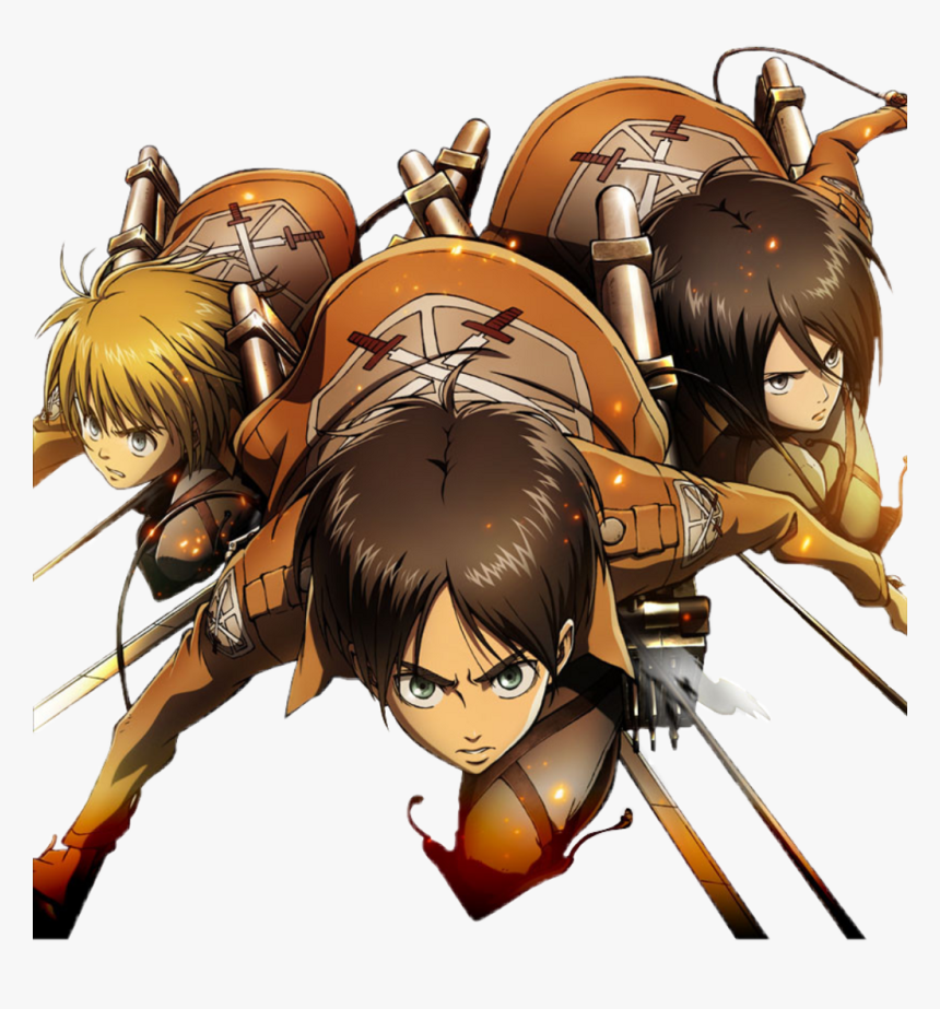 #shingekinokyojin #eren #mikasa #armin, HD Png Download, Free Download