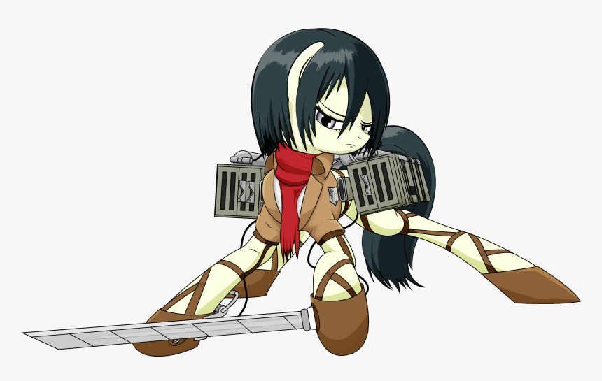 Parallaxmlp, Attack On Titan, Mikasa Ackerman, Ponified,, HD Png Download, Free Download