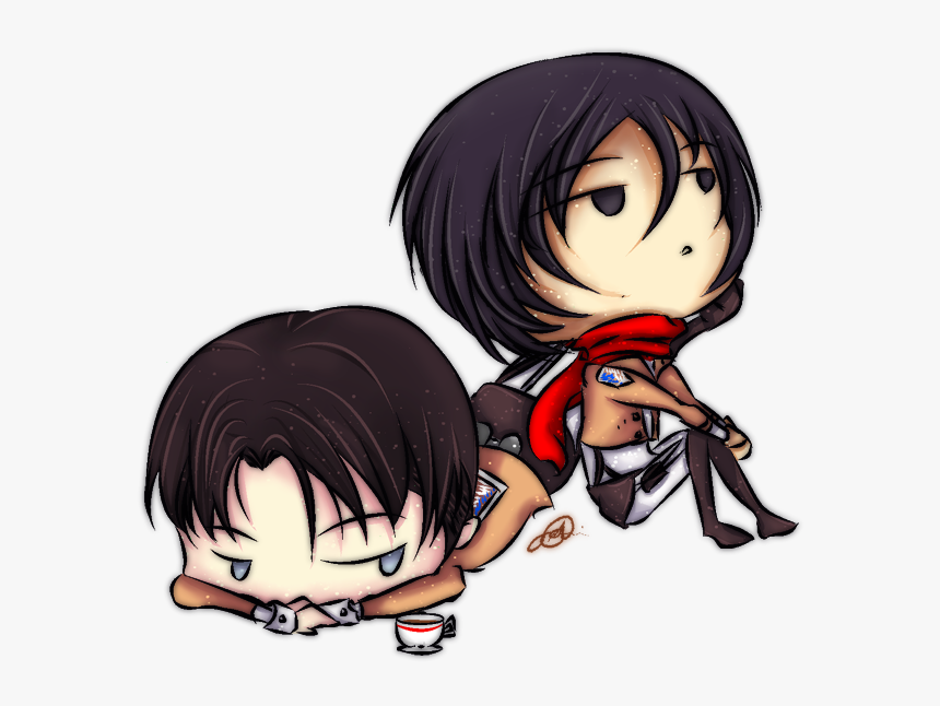 “ Tiny Mikasa And Levi With A Transparent Background, HD Png Download, Free Download