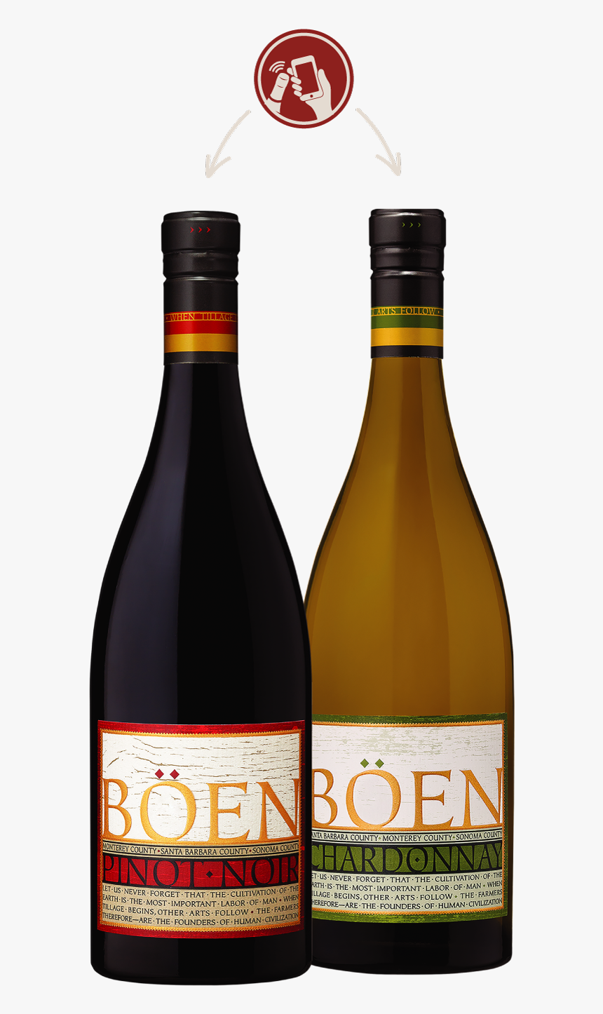 Böen Pinot Noir And Chardonnay With Tap Our Cap Logo, HD Png Download, Free Download