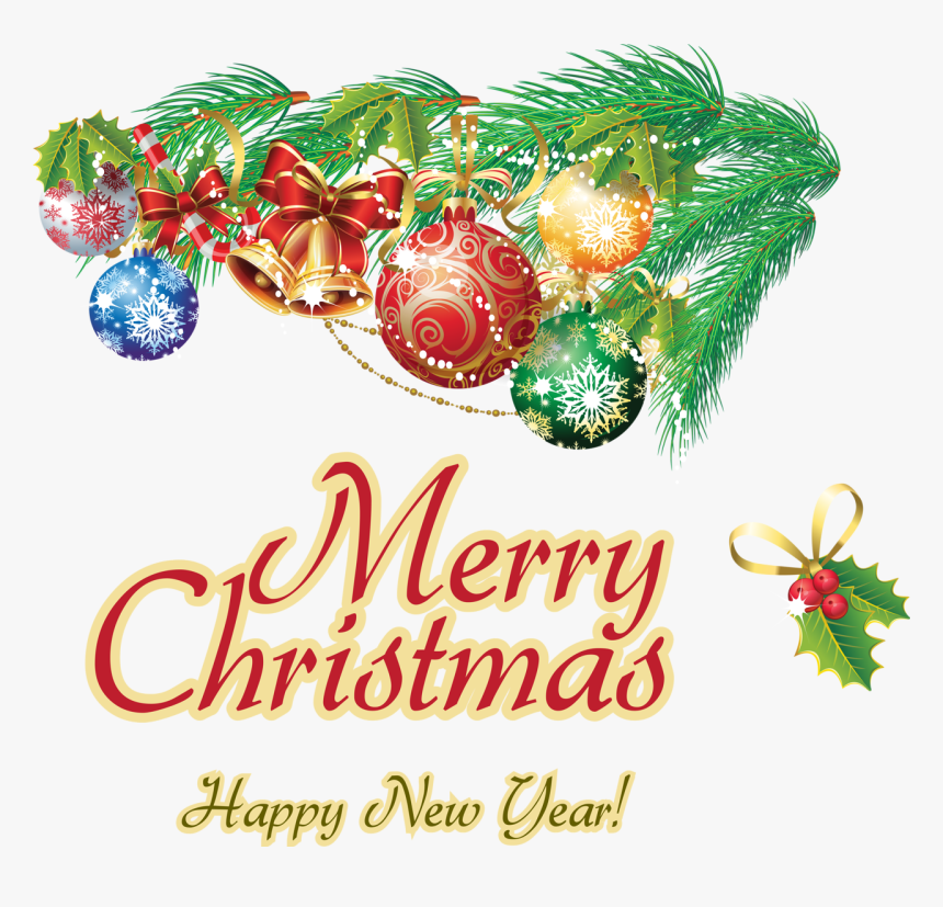 Merry Christmas And Happy New Year Png, Transparent Png, Free Download