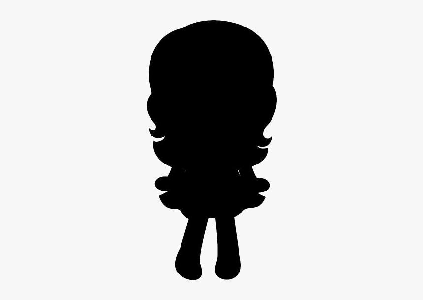 Cute Girl Doll Png Silhouette, Transparent Png, Free Download