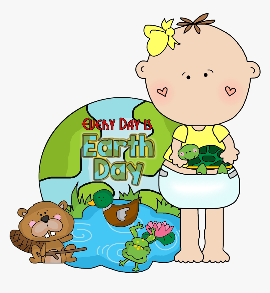 Baby Face Earth Day Clip Art Recycle Love The Earth, HD Png Download, Free Download