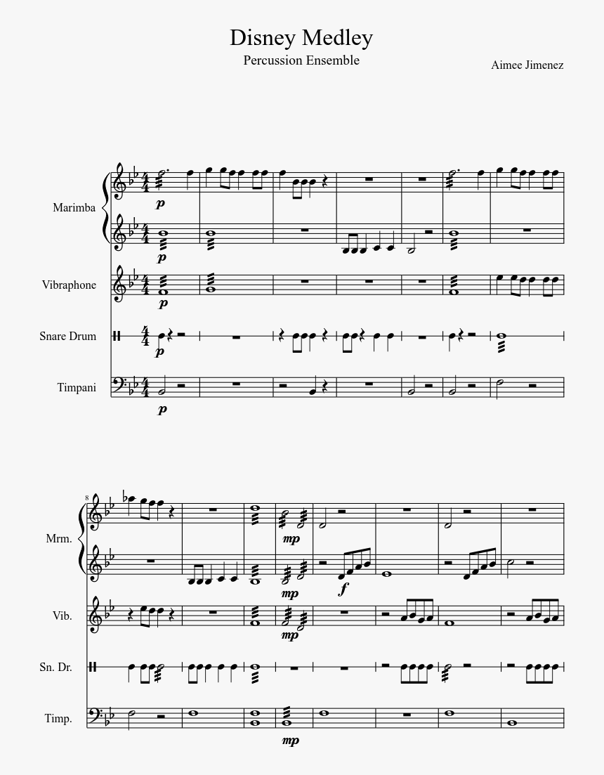 Sheet Music Made By Violingirl05 For 4 Parts, HD Png Download, Free Download