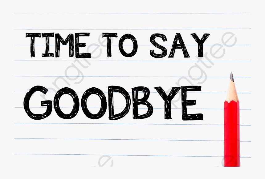 Pencil Handwritten Word Goodbye, HD Png Download, Free Download