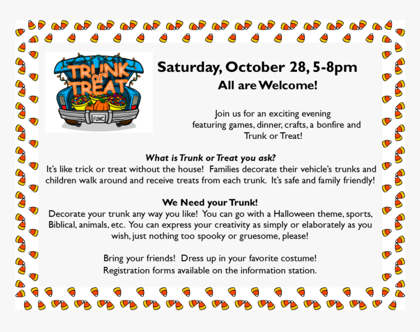 Trunk Or Treat, HD Png Download, Free Download