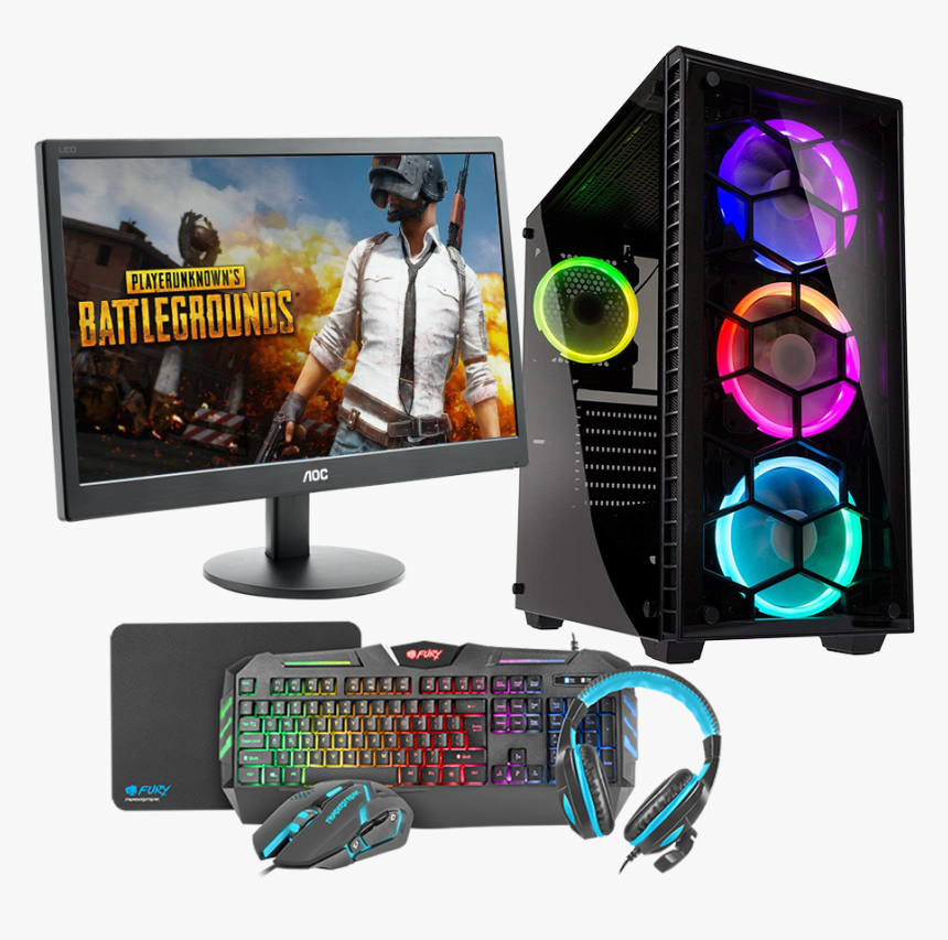 Hst All In One Pubg Ryzen 5 2600 Gaming Pc Bundle", HD Png Download, Free Download