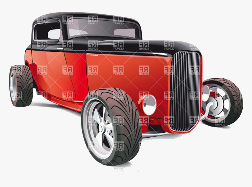 Hot Rod Vector Front View Vintage Retro Auto Clipart, HD Png Download, Free Download