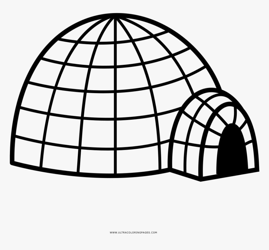 Igloo Coloring Page, HD Png Download, Free Download