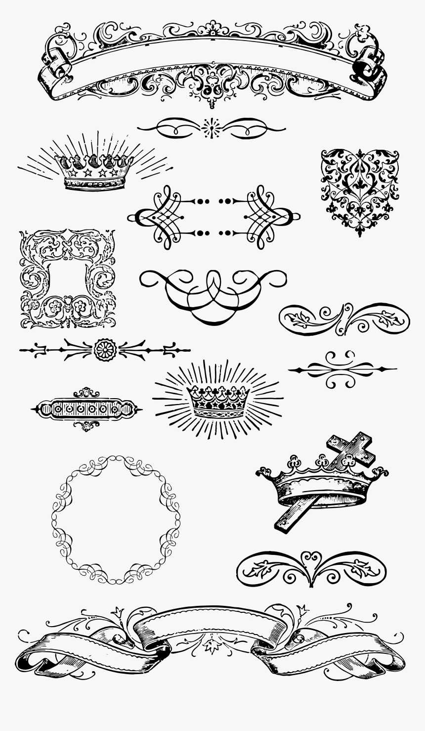 Collection Of Free Flourish Vector Art Nouveau, HD Png Download, Free Download