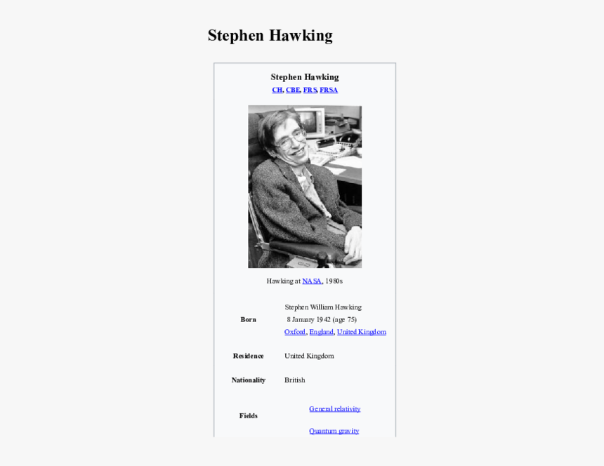 Stephen Hawking Png, Transparent Png, Free Download