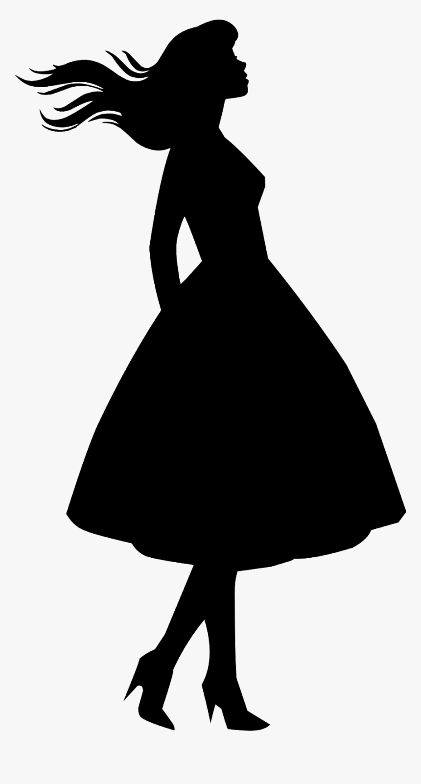Dress, Woman, Silhouette, Female, Beautiful, Beauty,, HD Png Download, Free Download
