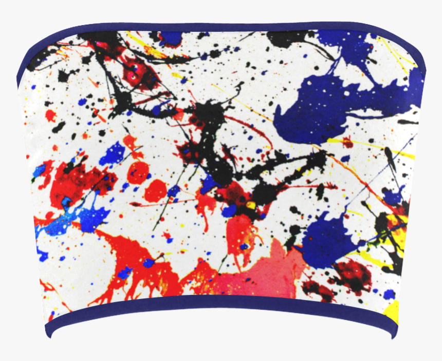 Blue & Red Paint Splatter Bandeau Top, HD Png Download, Free Download